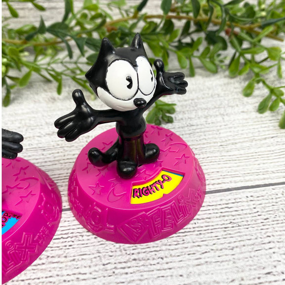 VNT RARE ASK FELIX the CAT Toy Set of 2 Wendys 1996 Happy Meal - Picture 4 of 8